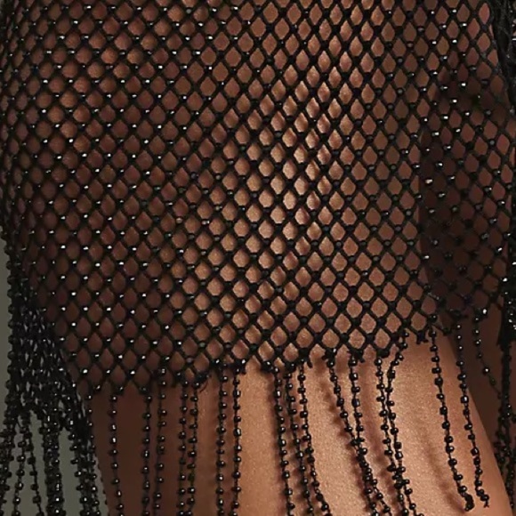 Anthropologie Sexy Fishnet Beaded Dress Size Small & Medium Available - Picture 8 of 10